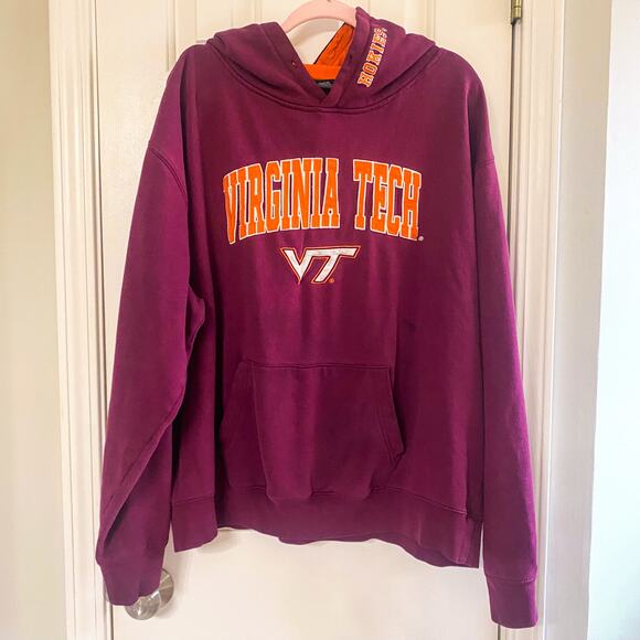 COLOSSEUM • VT Virginia Tech Worn Oversized Hoodie Sweatshirt - Picture 1 of 6